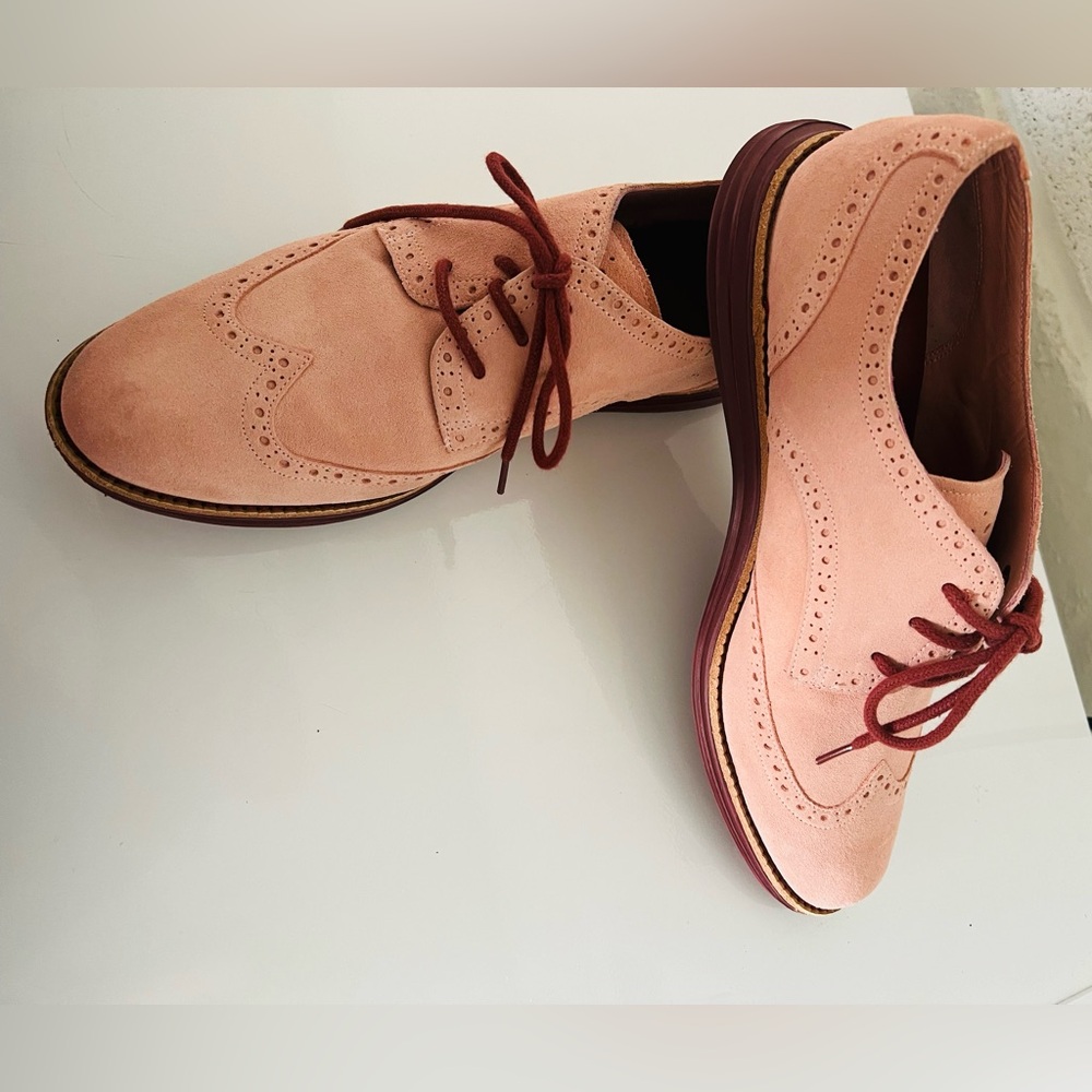 Cole Haan Pink zero grand oxfords